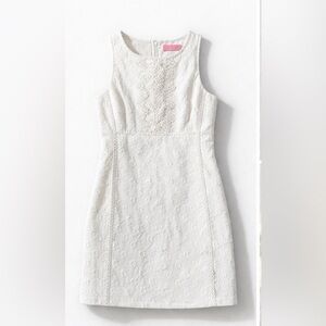 Lily Pulitzer Elegant White Sleeveless Dress size 6.